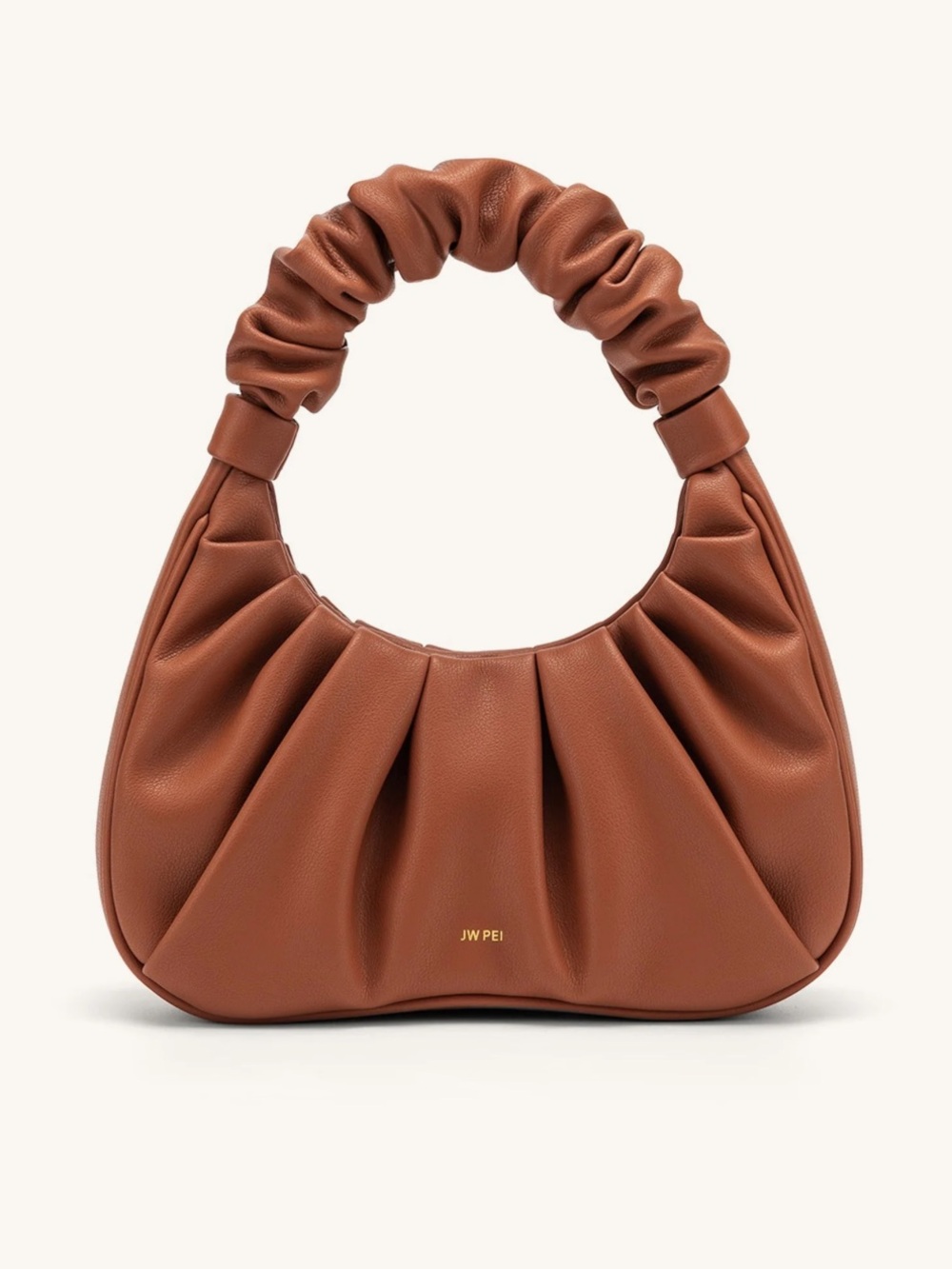 JW PEI Gabbi Ruched Hobo Handbag - Nutella Brown - NWT